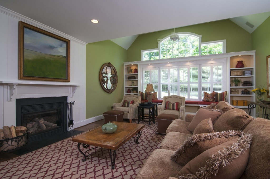 room painted with green paint