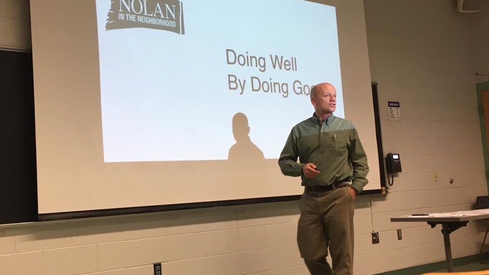 Mr. Nolan speaking at Penn State Brandywine