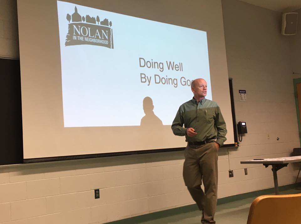 Mr. Nolan speaking at Penn State Brandywine